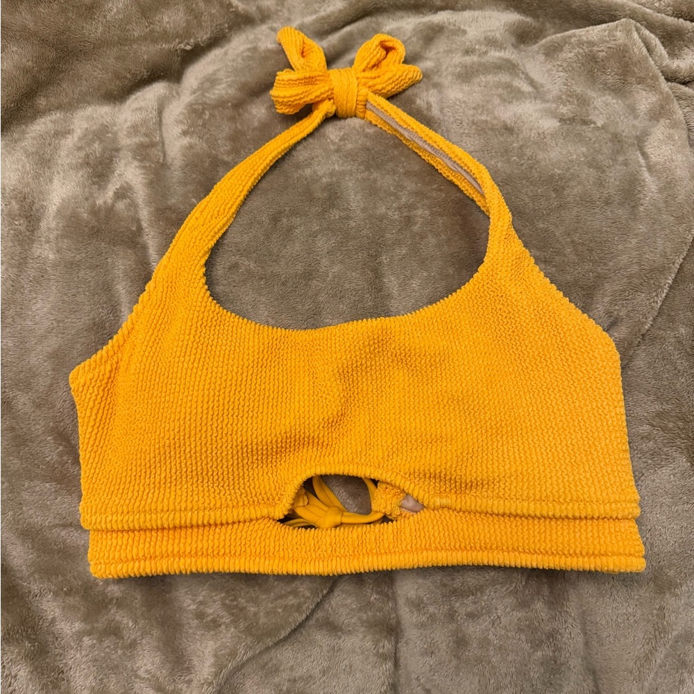 Shade & Shore Vibrant Yellow Bikini Top